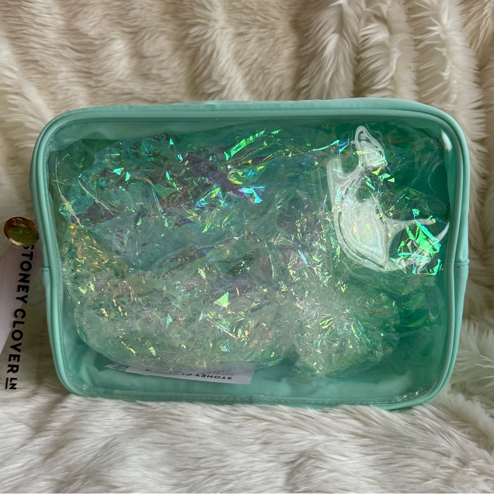 Stoney Clover Lane Clear Front Large Pouch in Cotton Candy